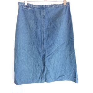 Vintage Retro Woolrich Knee Length Denim Skirt